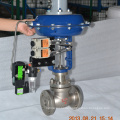 high quality v-type PTFE welded control valve with pneumatic
